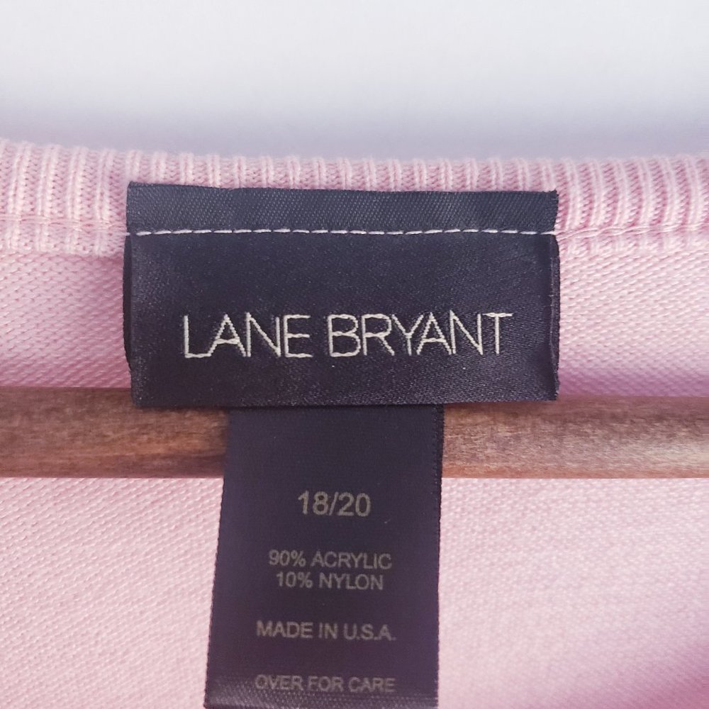 Lane Bryant Pink knit top - Picture 6 of 7